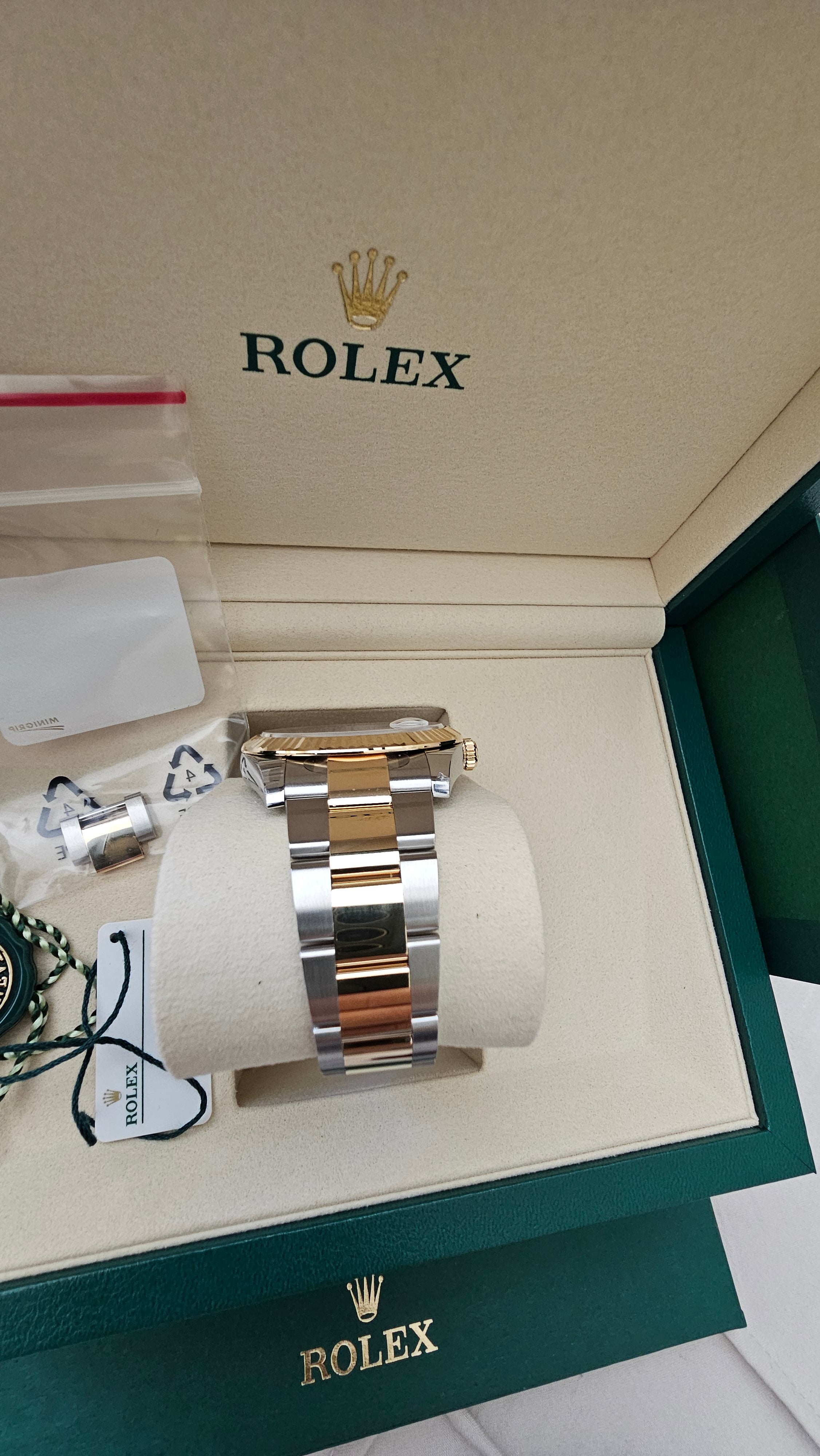 ***SOLD***Rolex Datejust 41 Reference #126333 — Wimbledon Dial, Steel & 18K Gold, Oyster Bracelet, Box & Papers