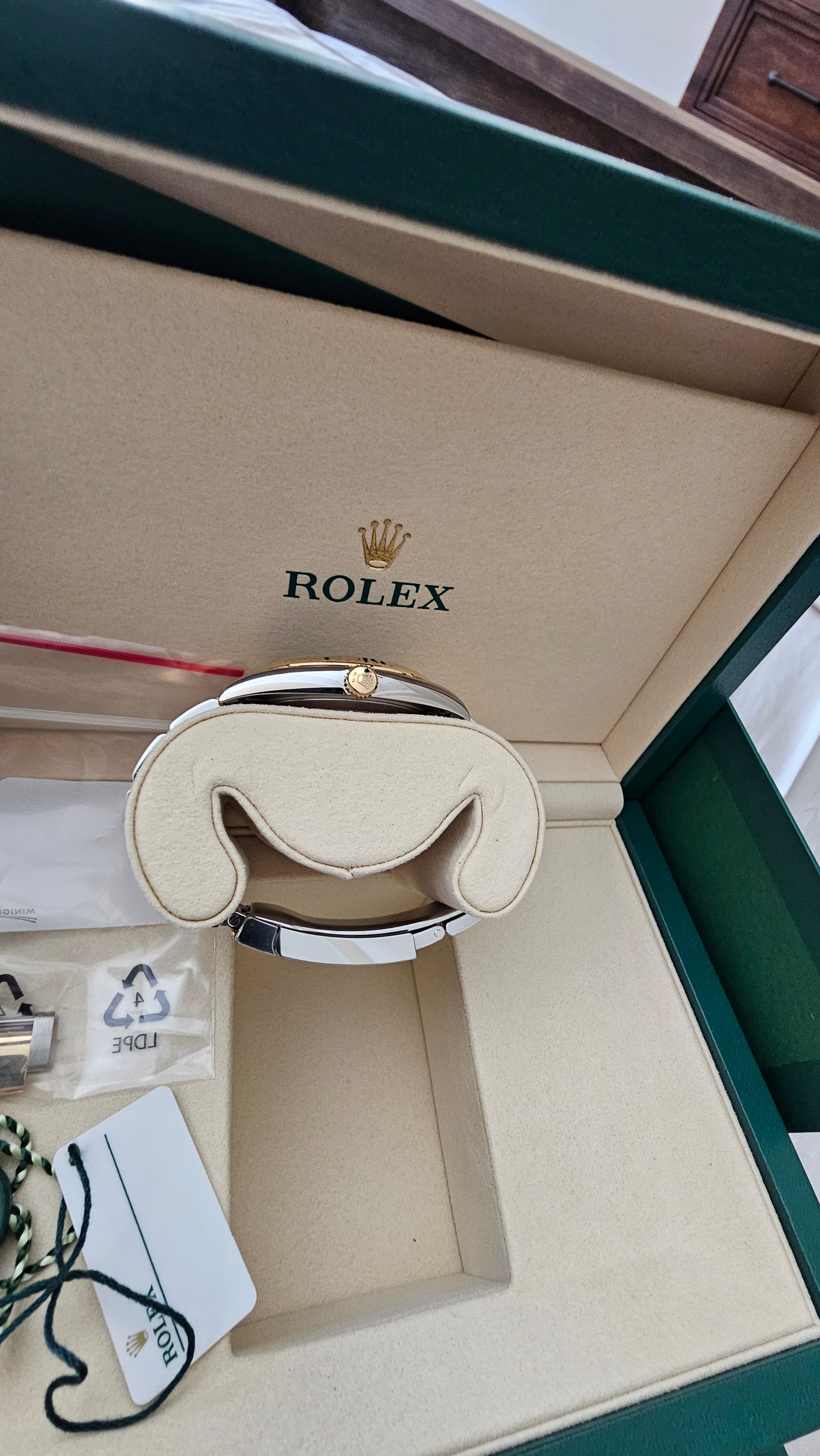 ***SOLD***Rolex Datejust 41 Reference #126333 — Wimbledon Dial, Steel & 18K Gold, Oyster Bracelet, Box & Papers