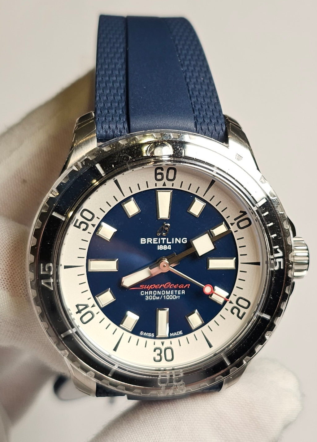***SOLD***Breitling Superocean 44 Reference #A17376 — Rubber Strap, Box & Papers