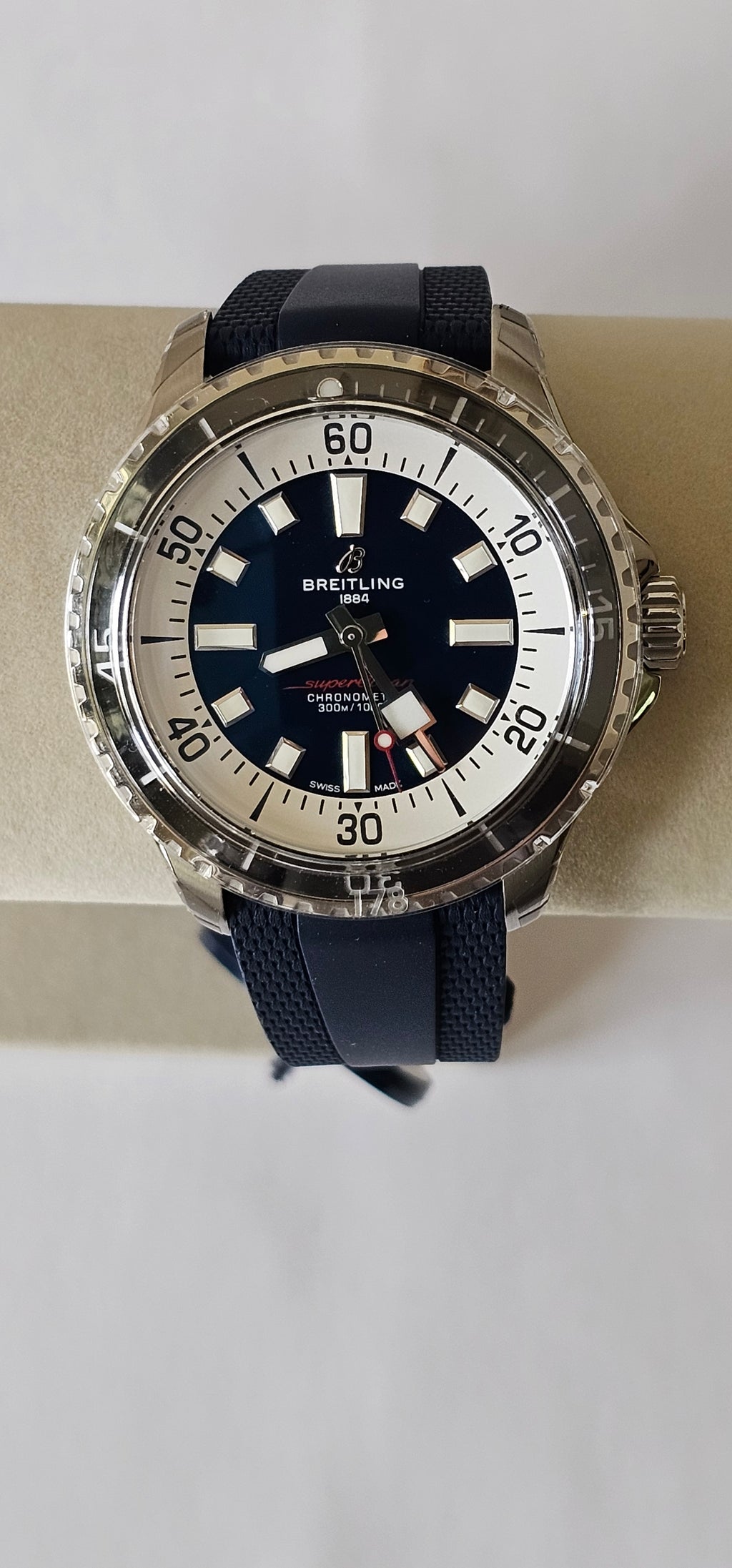 ***SOLD***Breitling Superocean 44 Reference #A17376 — Rubber Strap, Box & Papers