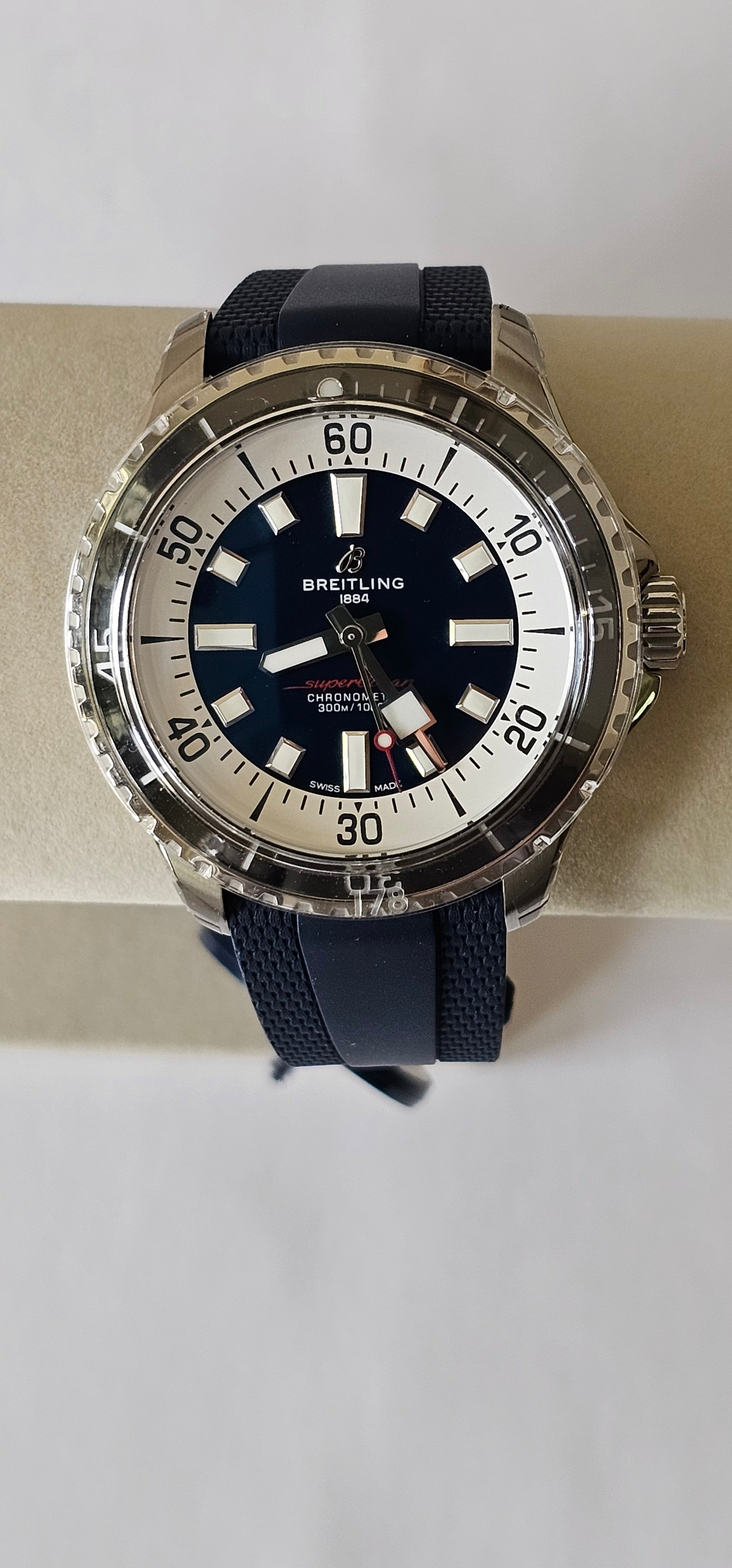 ***SOLD***Breitling Superocean 44 Reference #A17376 — Rubber Strap, Box & Papers
