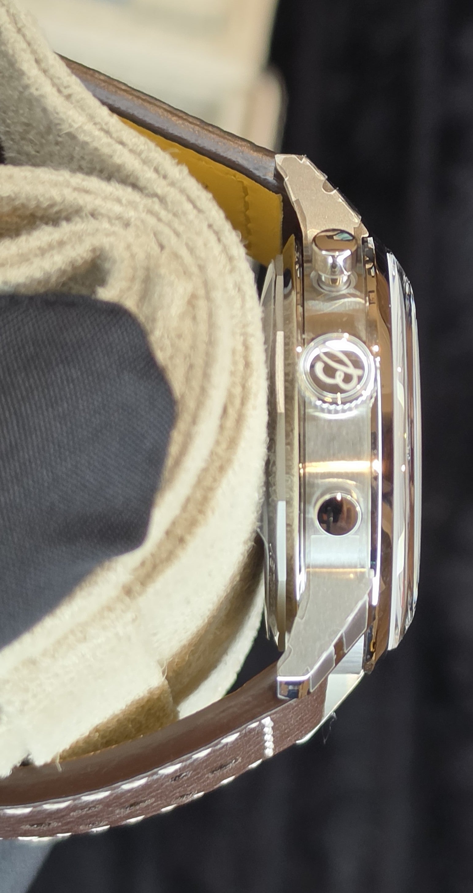 Breitling Top Time AB0176 Shelby Cobra Edition — Blue Dial, Brown Leather Strap, Box & Papers