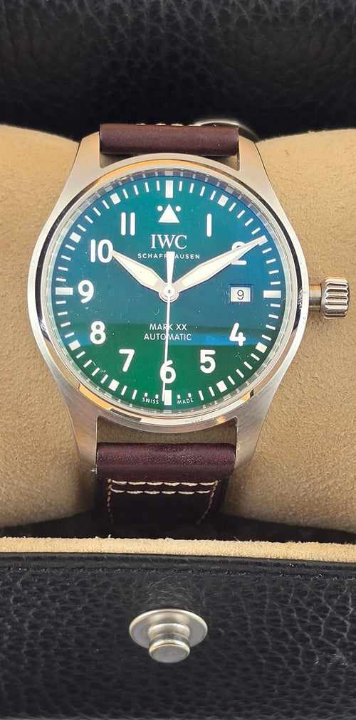 IWC Pilot's Watch Mark XX IW328205 green dial front view