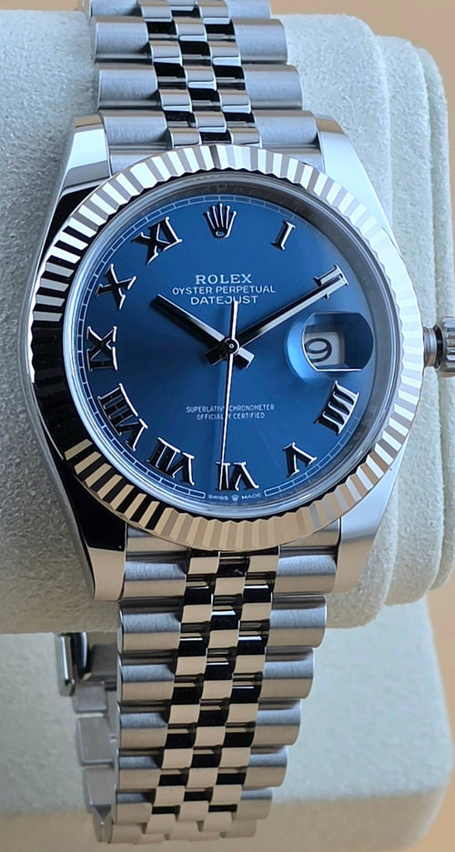 Rolex Datejust 41 blue Roman dial Jubilee bracelet